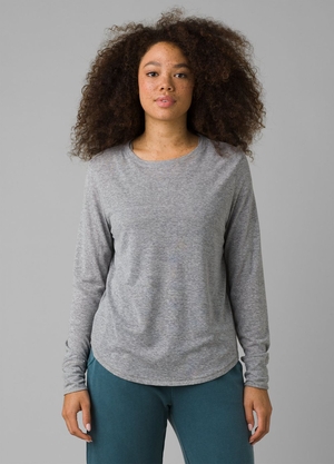 T Chemises PrAna Cozy Up Long Sleeve Grise Femme | KZK-29763449