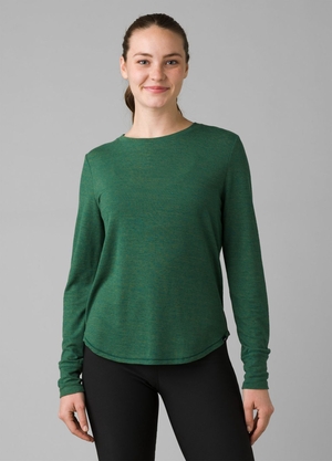 T Chemises PrAna Cozy Up Long Sleeve Vert Femme | RPM-49840578