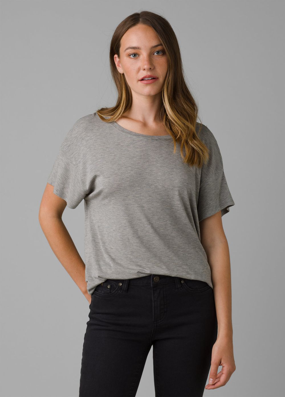 T Chemises PrAna Foundation Slouch Grise Femme | EVQ-19708144