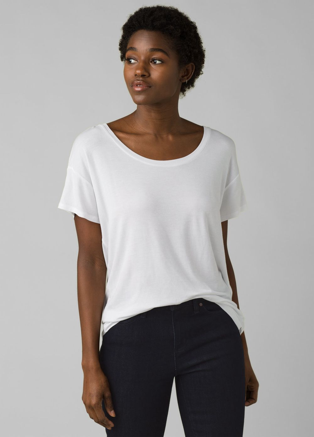 T Chemises PrAna Foundation Slouch Blanche Femme | UZF-05479437