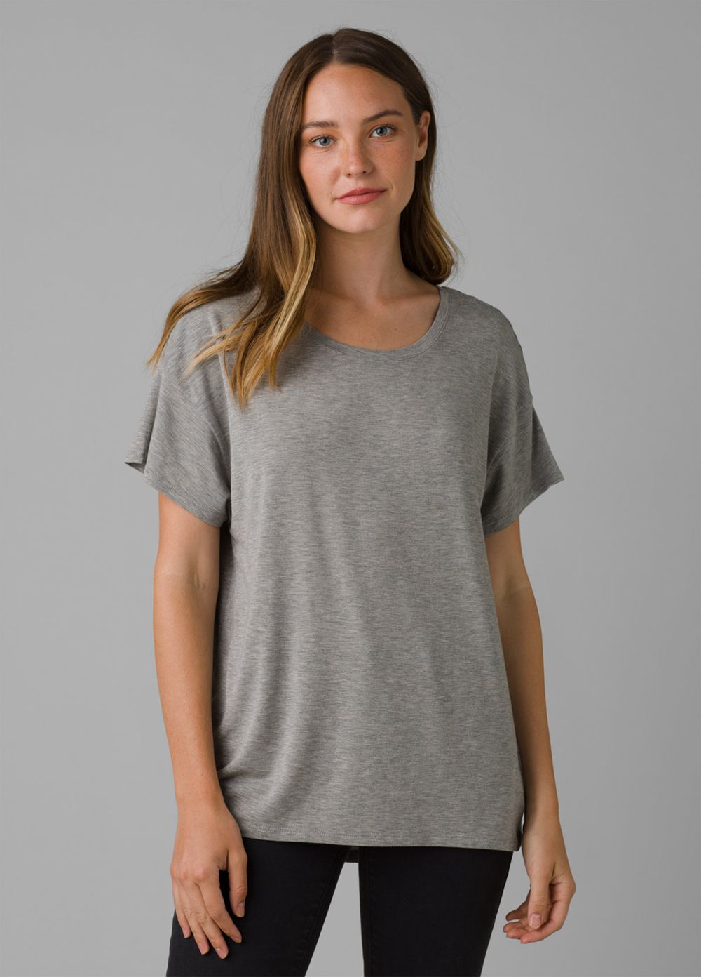 T Chemises PrAna Foundation Slouch Grise Femme | EVQ-19708144