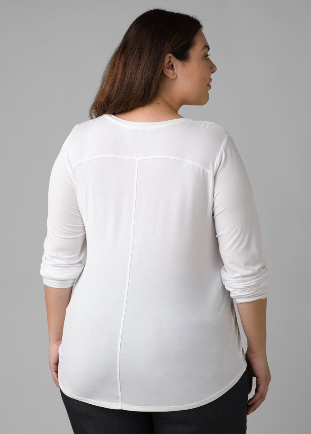 T Chemises PrAna Foundation Long Sleeve Plus Blanche Femme | PBY-25936984