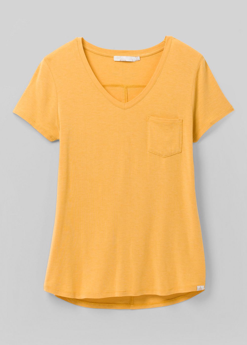 T Chemises PrAna Foundation Corta Sleeve V-neck Jaune Femme | XHL-23396229