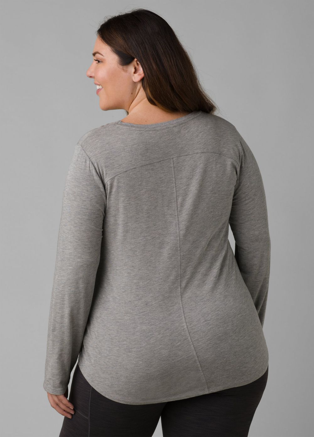 T Chemises PrAna Foundation Long Sleeve Plus Grise Femme | PPT-50419095