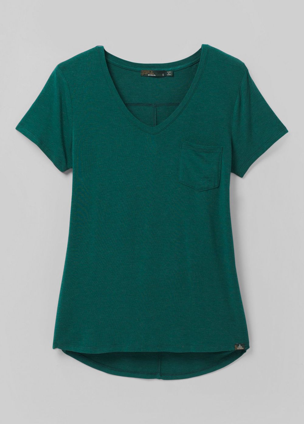 T Chemises PrAna Foundation Corta Sleeve Plus Vert Femme | WJK-37837068