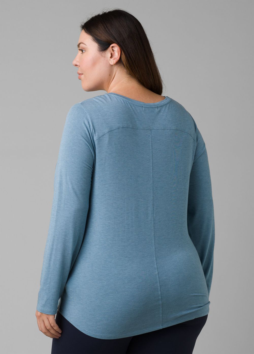 T Chemises PrAna Foundation Long Sleeve Plus Bleu Femme | AYA-69495979