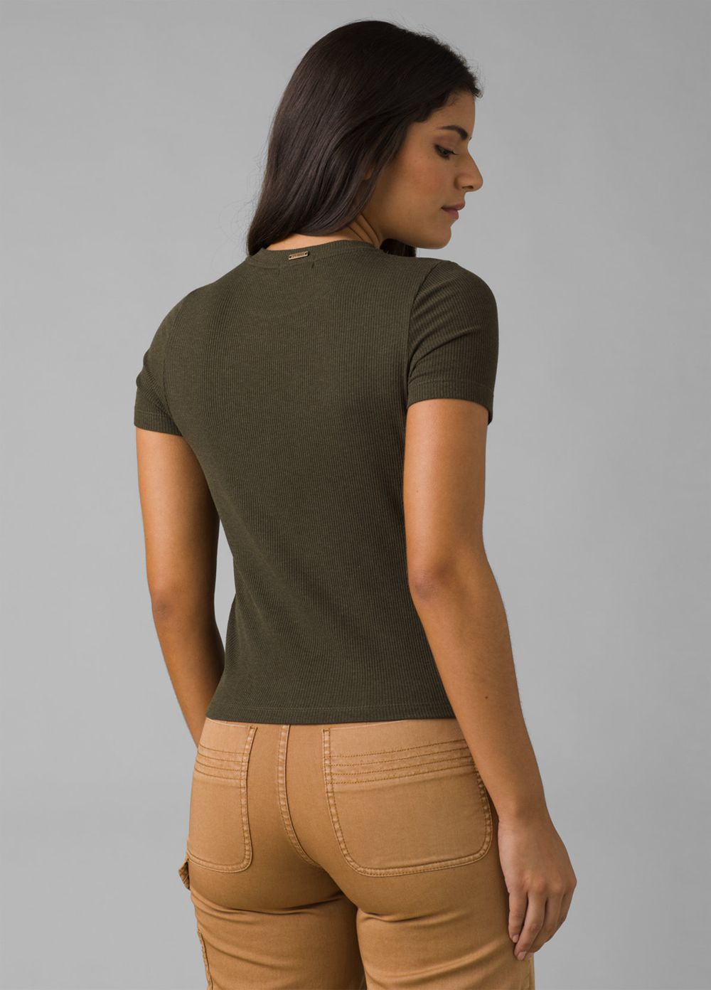 T Chemises PrAna Foundation Rib Vert Olive Femme | QVH-11798253