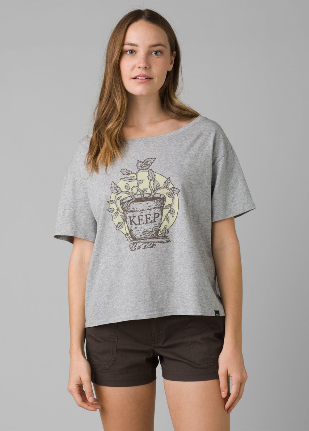 T Chemises PrAna Journeyman Tee 2.0 Grise Femme | WKU-77159385