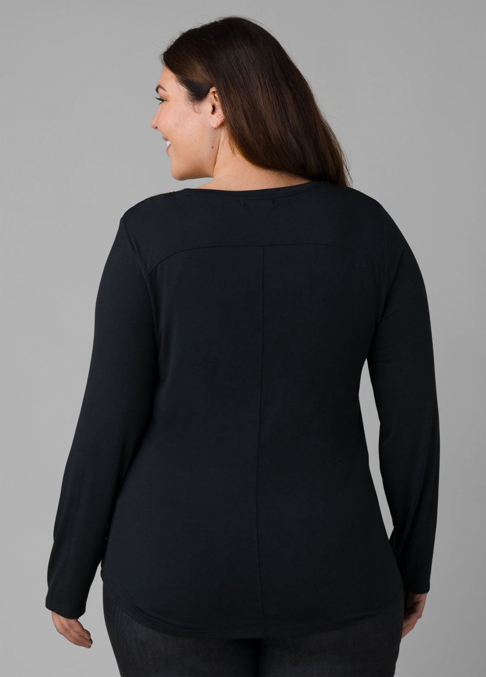 T Chemises PrAna Foundation Long Sleeve Plus Noir Femme | NGQ-31848415