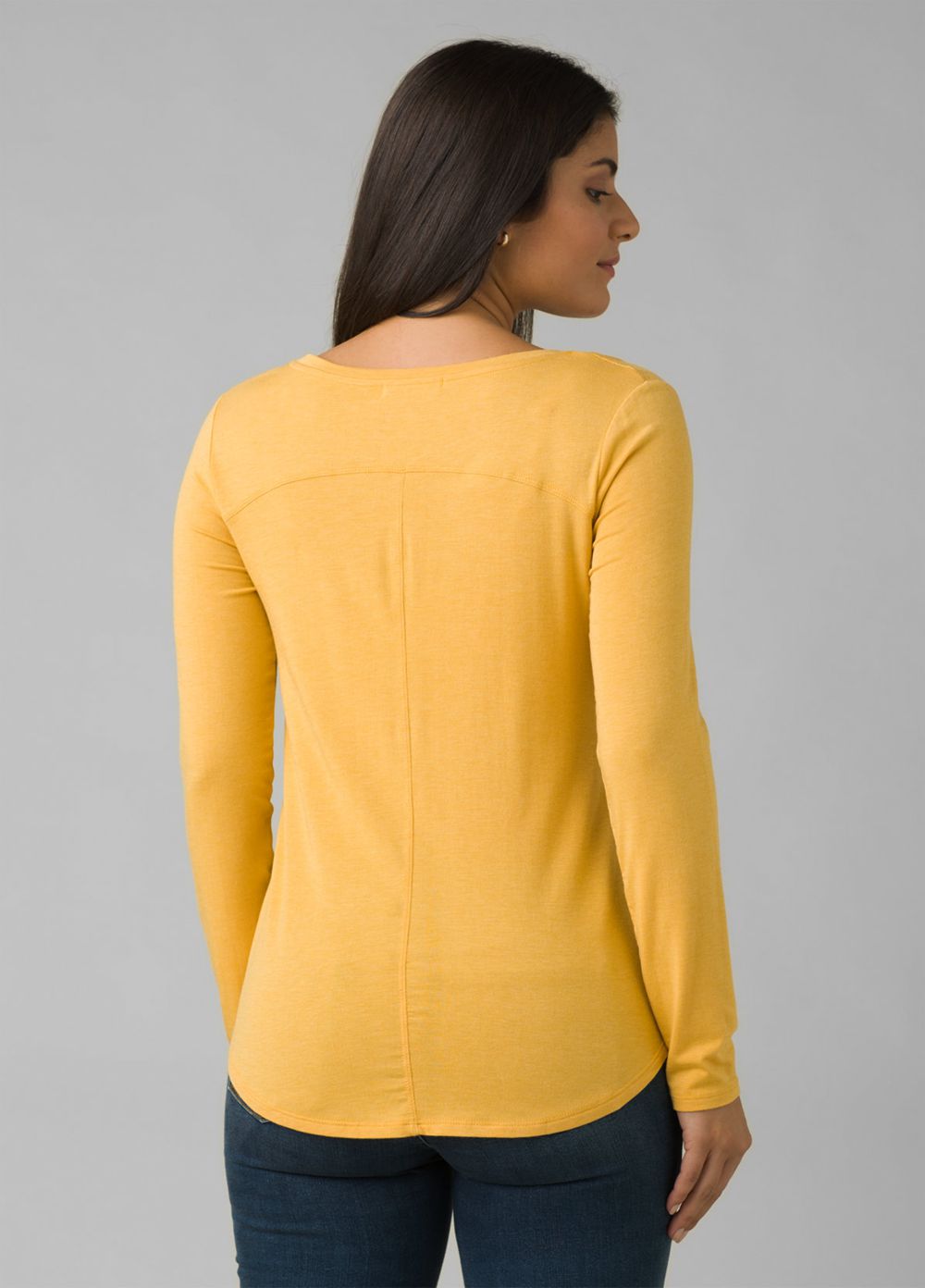 T Chemises PrAna Foundation Long Sleeve Crew Jaune Femme | CVA-11170765