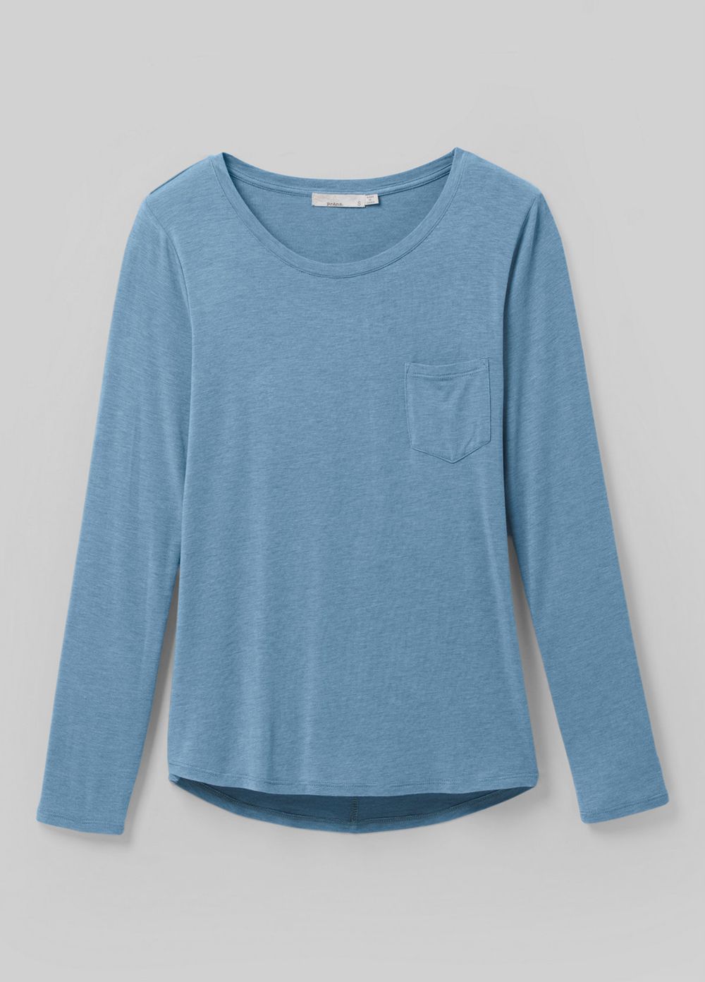 T Chemises PrAna Foundation Long Sleeve Plus Bleu Femme | AYA-69495979