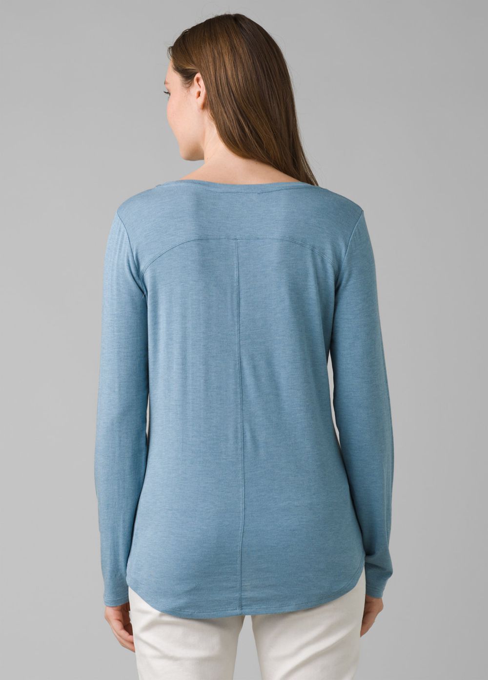 T Chemises PrAna Foundation Long Sleeve Crew Bleu Femme | OSI-81796710