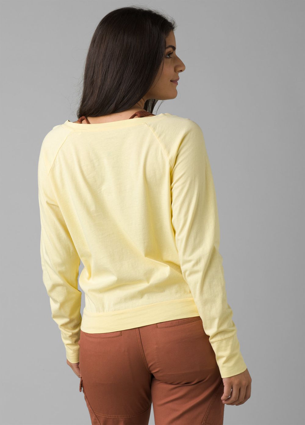 T Chemises PrAna Organic Graphic Long Sleeve Jaune Femme | HCB-05968124