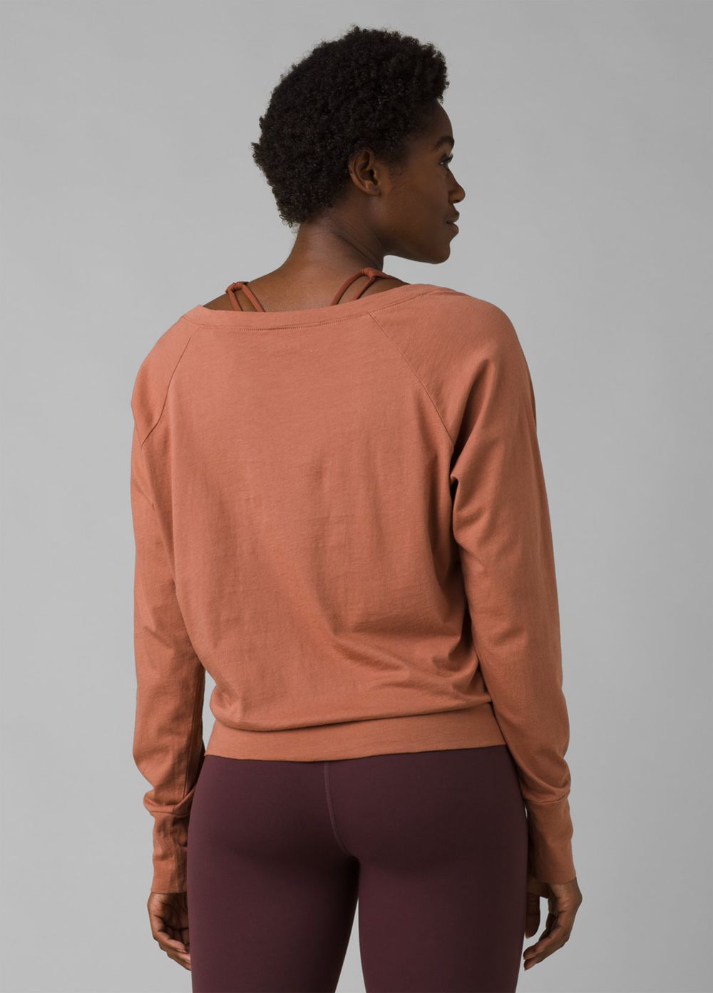 T Chemises PrAna Organic Graphic Long Sleeve Marron Femme | BOR-50379619