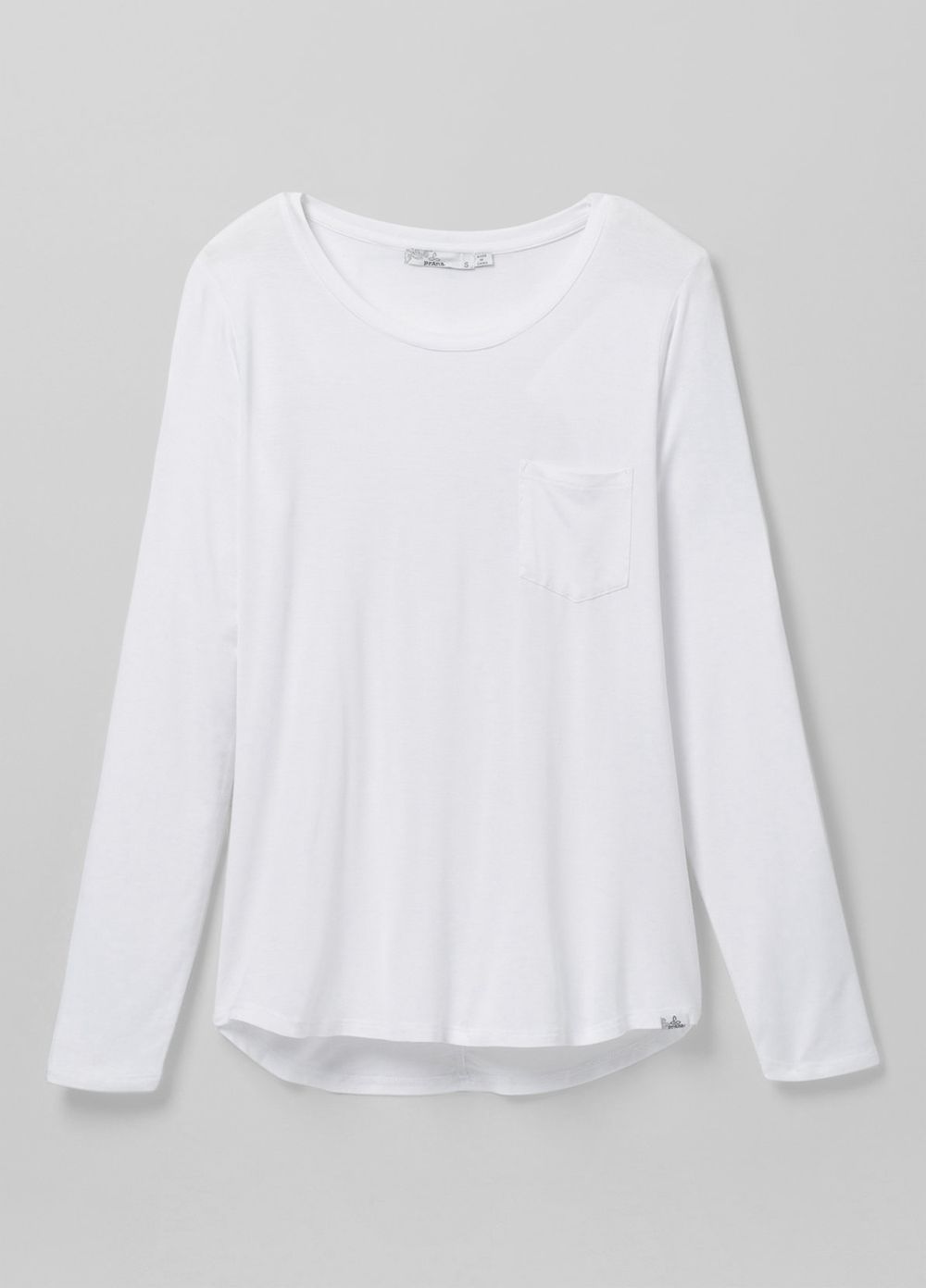 T Chemises PrAna Foundation Long Sleeve Crew Blanche Femme | YRM-58426066