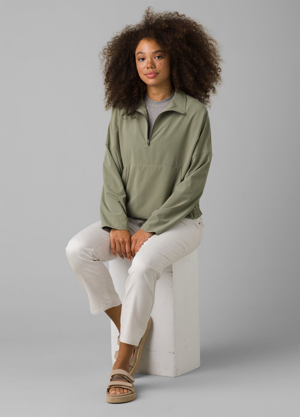 Chemises PrAna Railay Pullover Vert Olive Femme | YUP-98538692