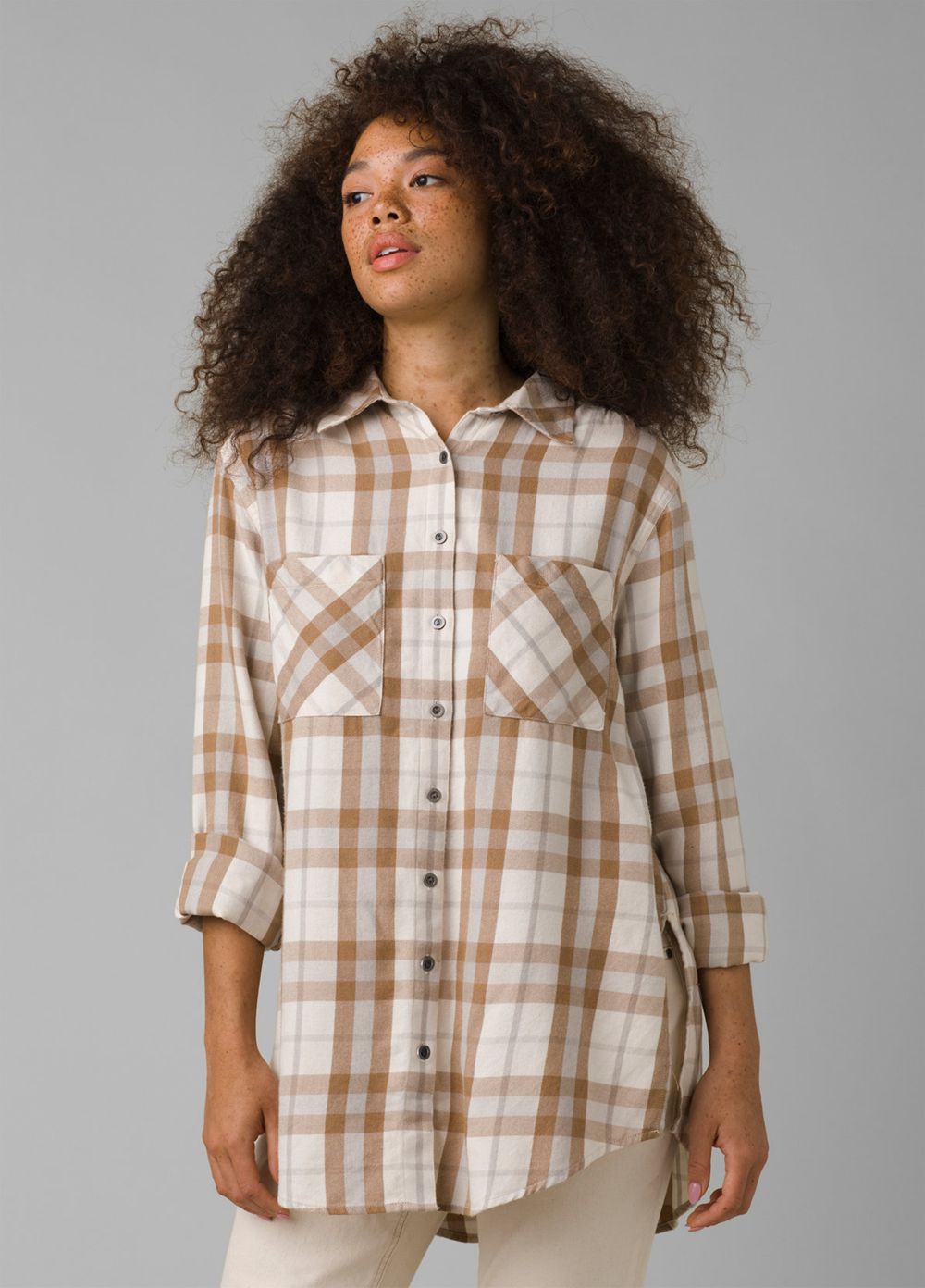 Chemises PrAna Beezly Flannel Beige Femme | YQW-27209776