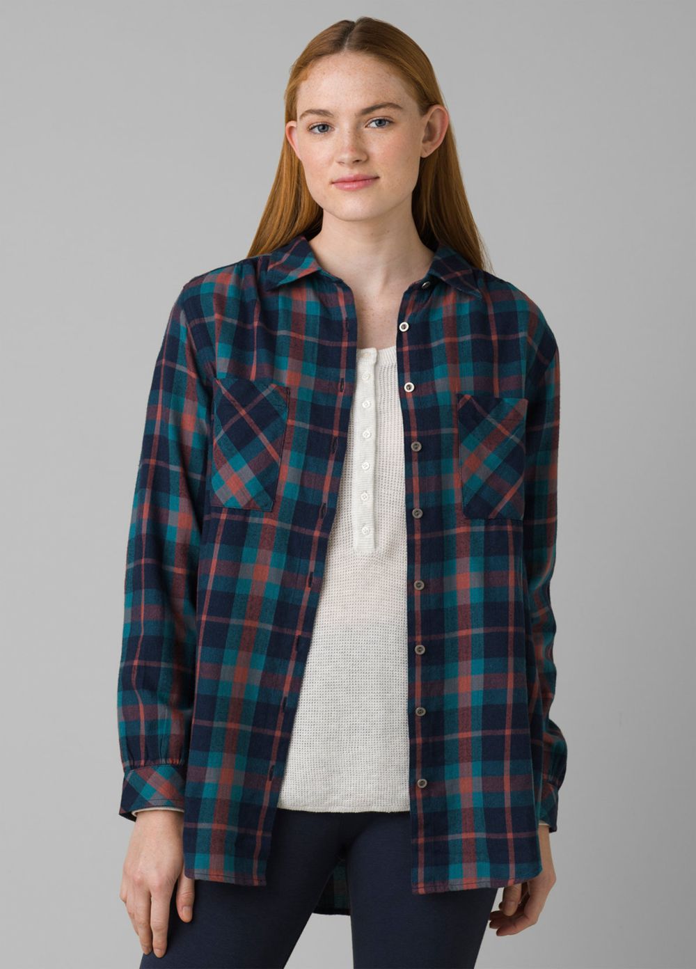 Chemises PrAna Beezly Flannel Bleu Marine Femme | KFL-47156140