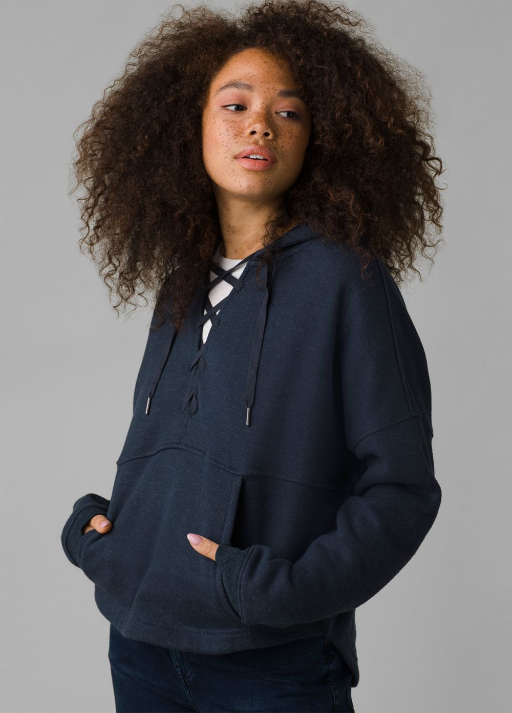 Sweat à Capuche PrAna Cozy Up Illana Bleu Marine Femme | RHF-77419006