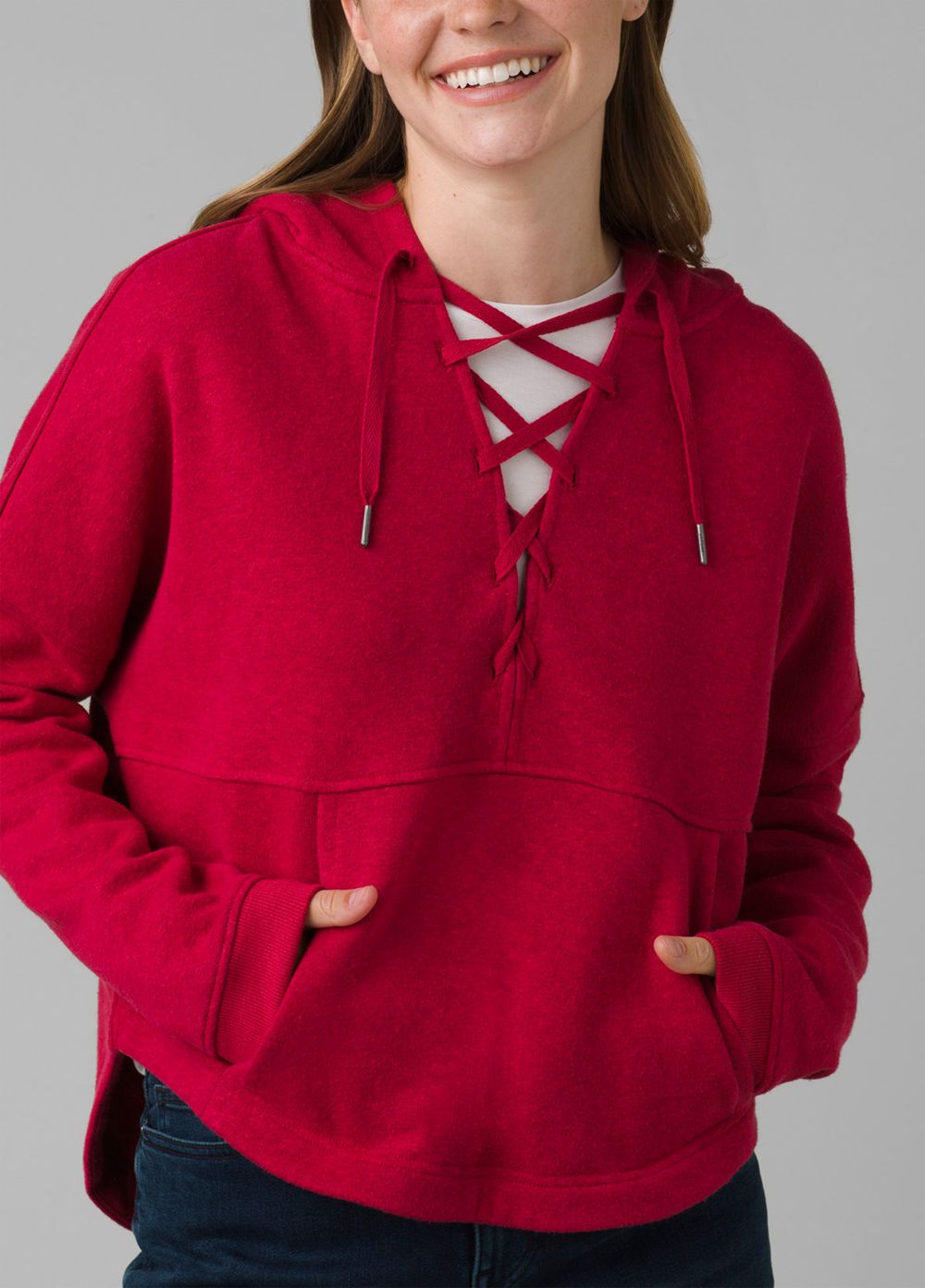 Sweat à Capuche PrAna Cozy Up Illana Rouge Femme | DVK-01054826