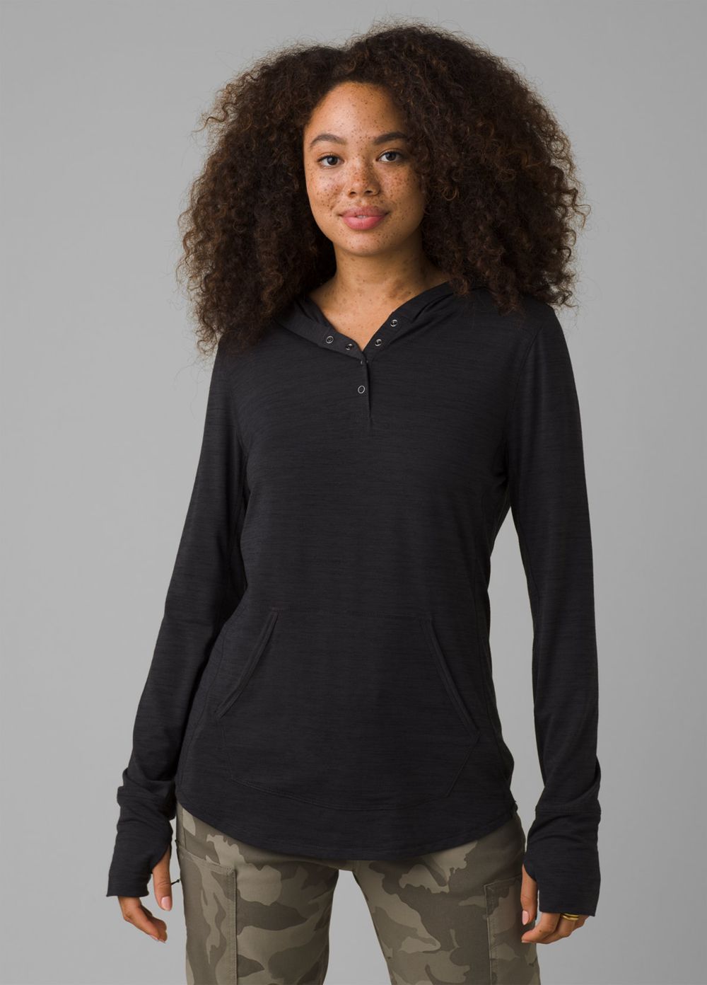 Sweat à Capuche PrAna Sol Protect Noir Femme | LEE-35716450