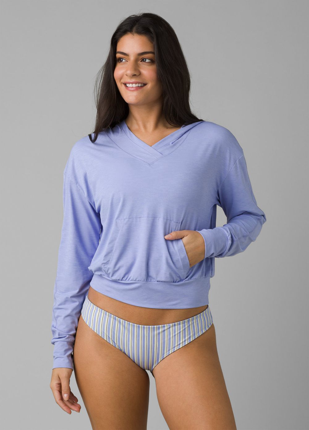 Sweat à Capuche PrAna Eileen Bleu Femme | RZH-78478727