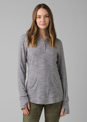 Sweat à Capuche PrAna Sol Protect Grise Femme | FVK-70639918