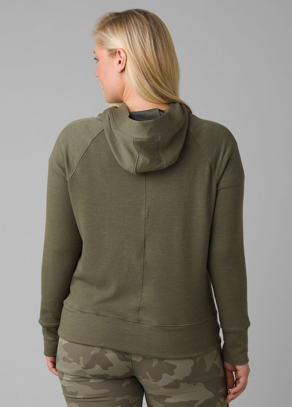 Sweat à Capuche PrAna Sunrise Vert Olive Femme | QBV-30032190