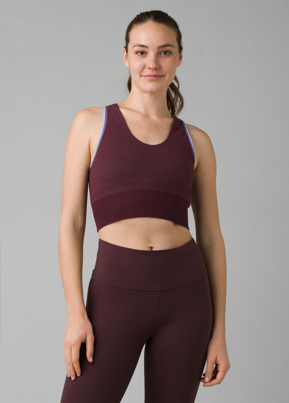 Soutien Gorge PrAna Sopra Seamless Crop Bordeaux Femme | ELB-50319679