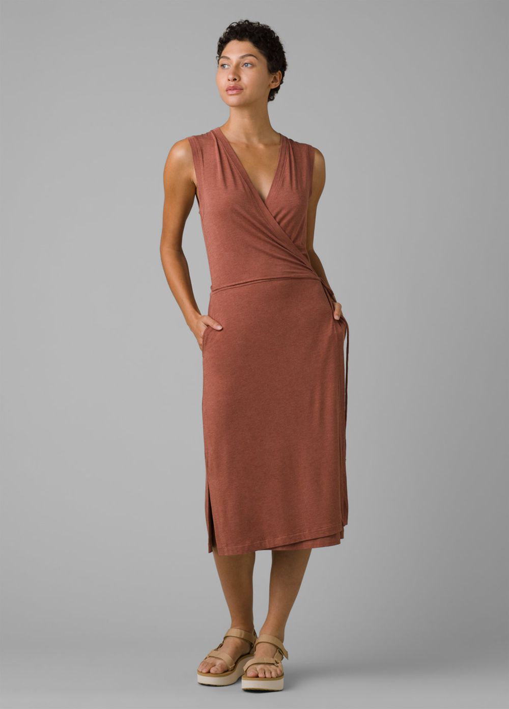 Peignoir PrAna Foundation Wrap Marron Femme | UJY-86949380