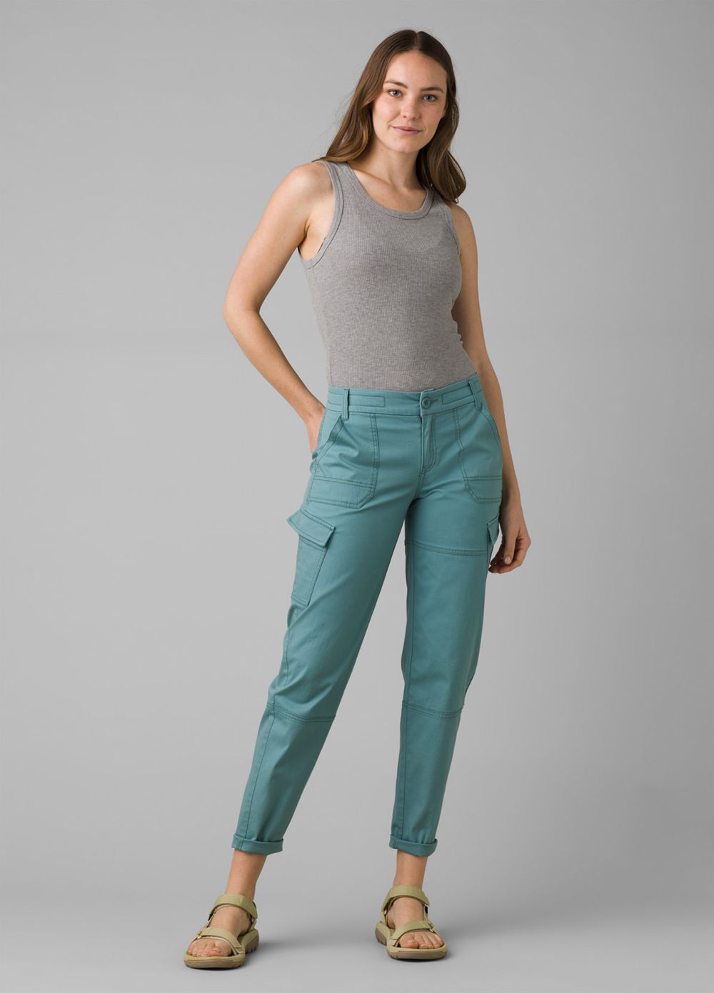 Pantalon PrAna Elle Cargo Turquoise Femme | UDU-32673256