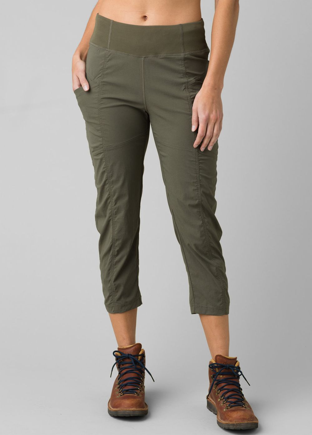 Pantalon PrAna Koen Capri Vert Olive Femme | PRA-69202217