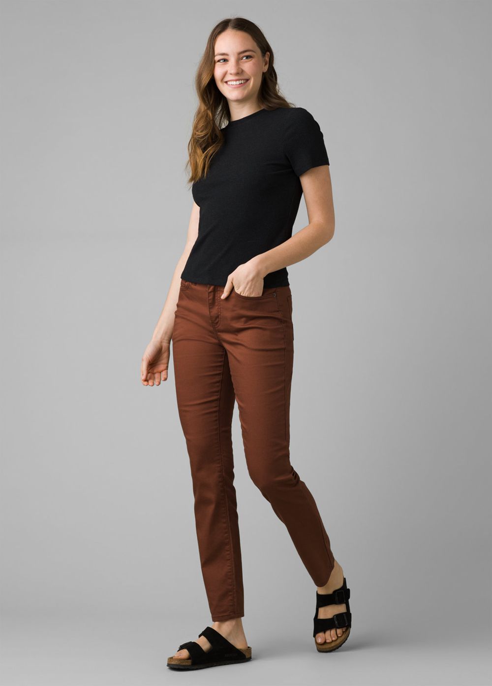 Jean PrAna Kayla High Rise Marron Femme | NAT-88169527