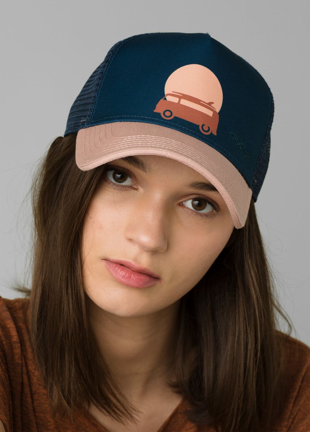 Chapeaux PrAna La Viva Trucker Bleu Marine Femme | FLA-03029951