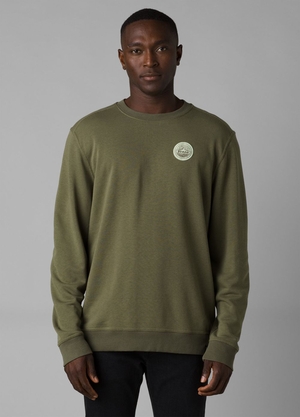 T Chemises PrAna Patch Pullover Crew Vert Olive Homme | UMV-43896901