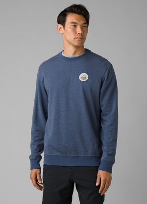 T Chemises PrAna Patch Pullover Crew Bleu Homme | VSC-20112998