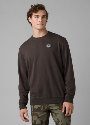 T Chemises PrAna Patch Pullover Crew Grise Homme | RUE-53967276