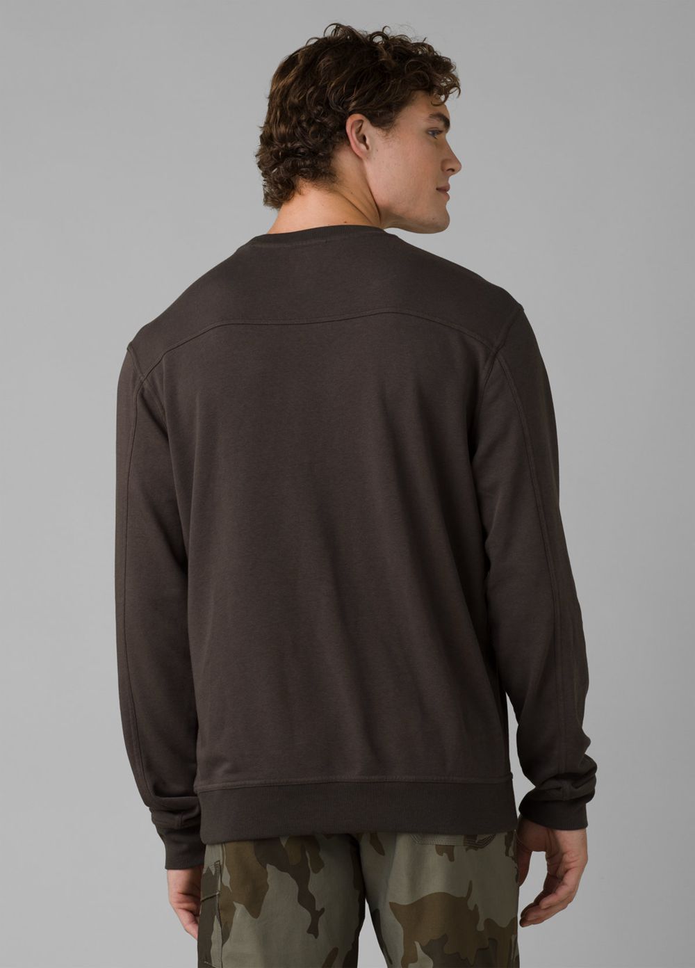 T Chemises PrAna Patch Pullover Crew Grise Homme | RUE-53967276