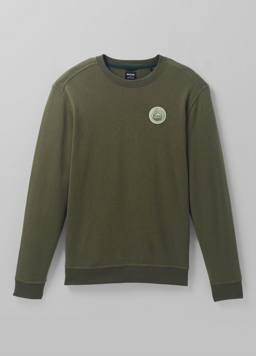 T Chemises PrAna Patch Pullover Crew Vert Olive Homme | UMV-43896901