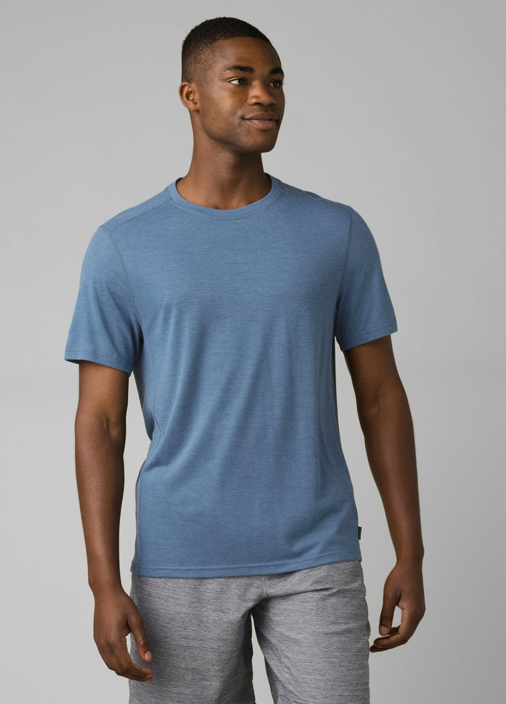 T Chemises PrAna Prospect Heights Crew Bleu Homme | ILY-50711523