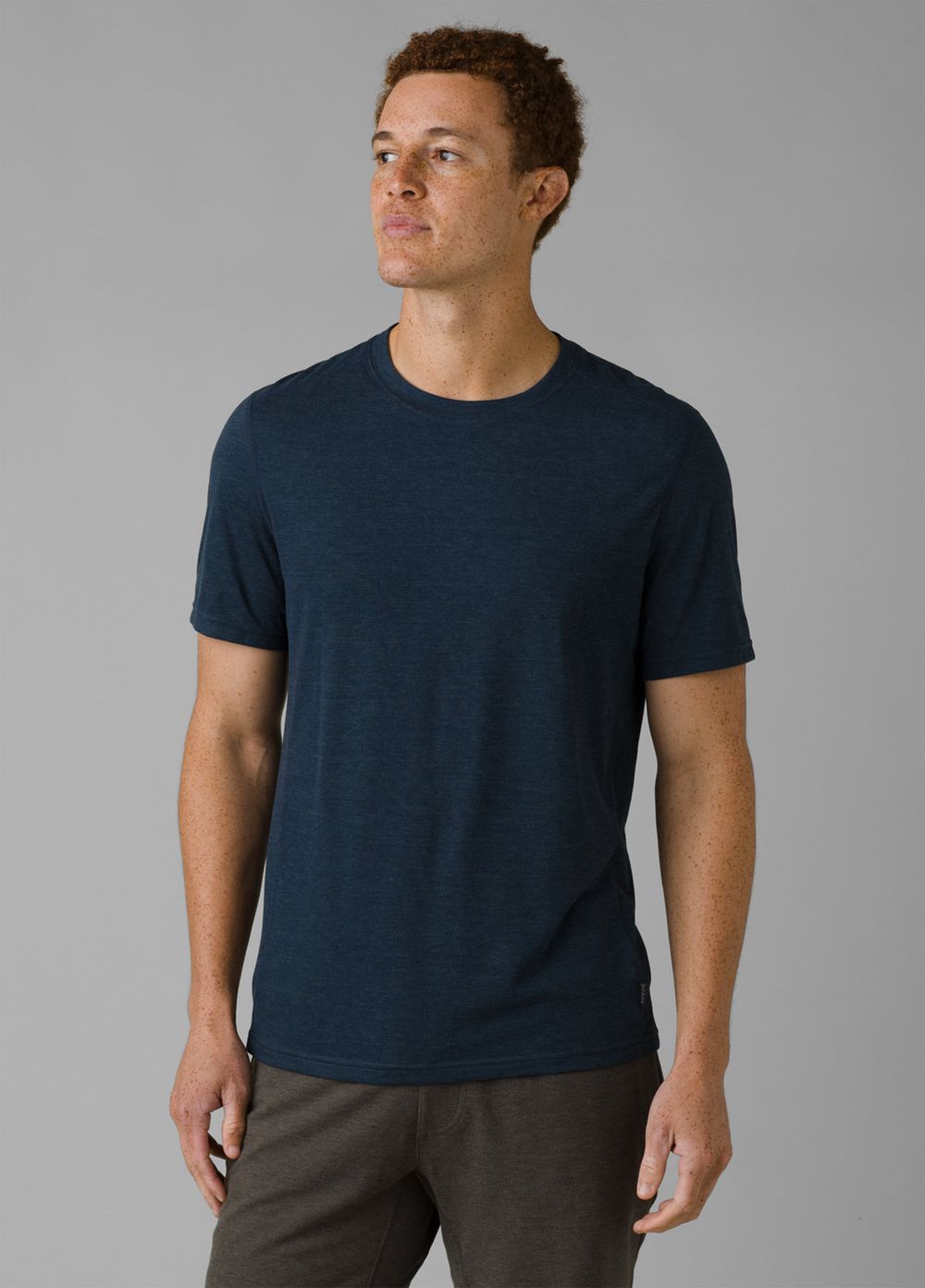 T Chemises PrAna Prospect Heights Crew Bleu Marine Homme | SAD-36673739