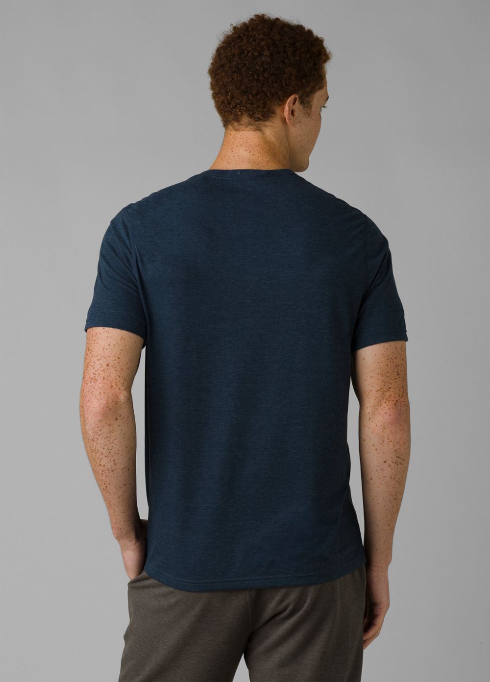 T Chemises PrAna Prospect Heights Crew Bleu Marine Homme | SAD-36673739