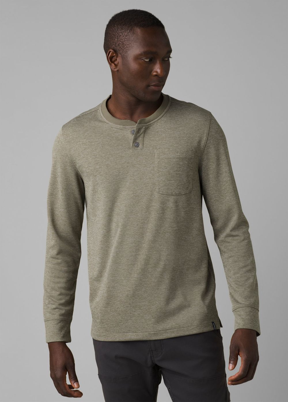 T Chemises PrAna Sol Defender Henley Vert Olive Homme | JSZ-30811070