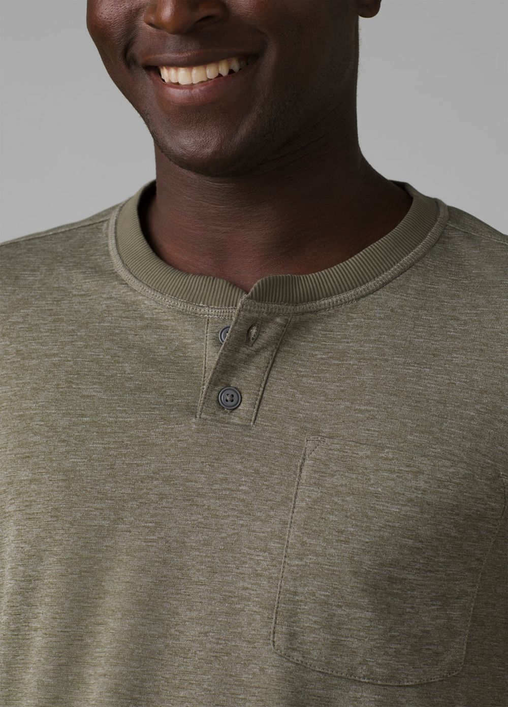 T Chemises PrAna Sol Defender Henley Vert Olive Homme | JSZ-30811070