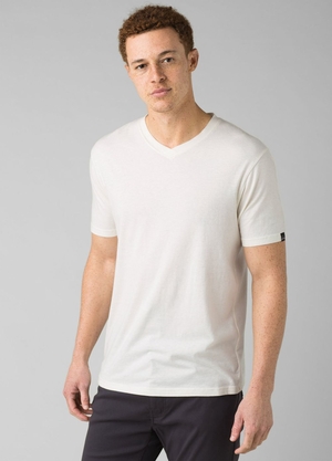 T Chemises PrAna V-Neck Alti Blanche Homme | FLG-03016164