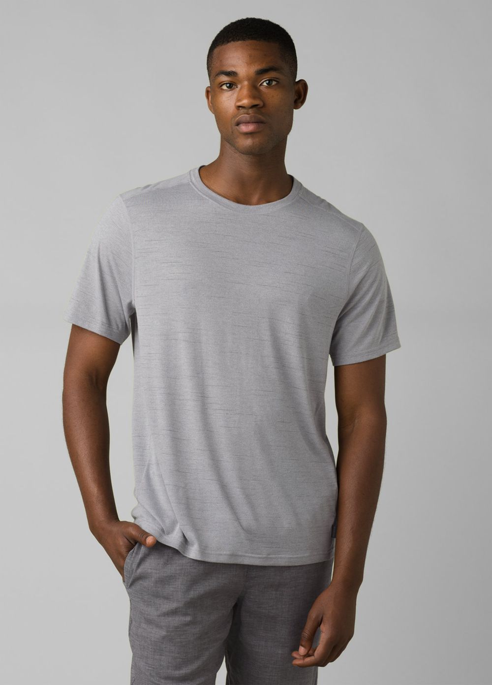 T Chemises PrAna Prospect Heights Crew Grise Homme | MXW-40280592