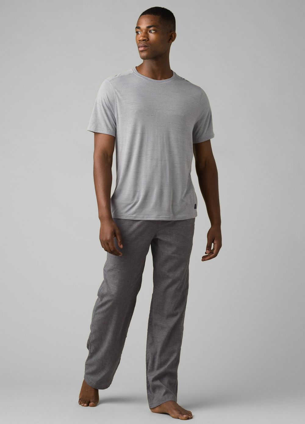 T Chemises PrAna Prospect Heights Crew Grise Homme | MXW-40280592