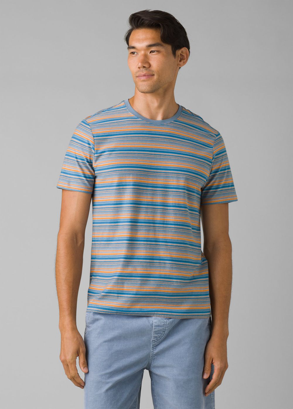 T Chemises PrAna Cooper Point Crew Bleu Homme | THE-29254903