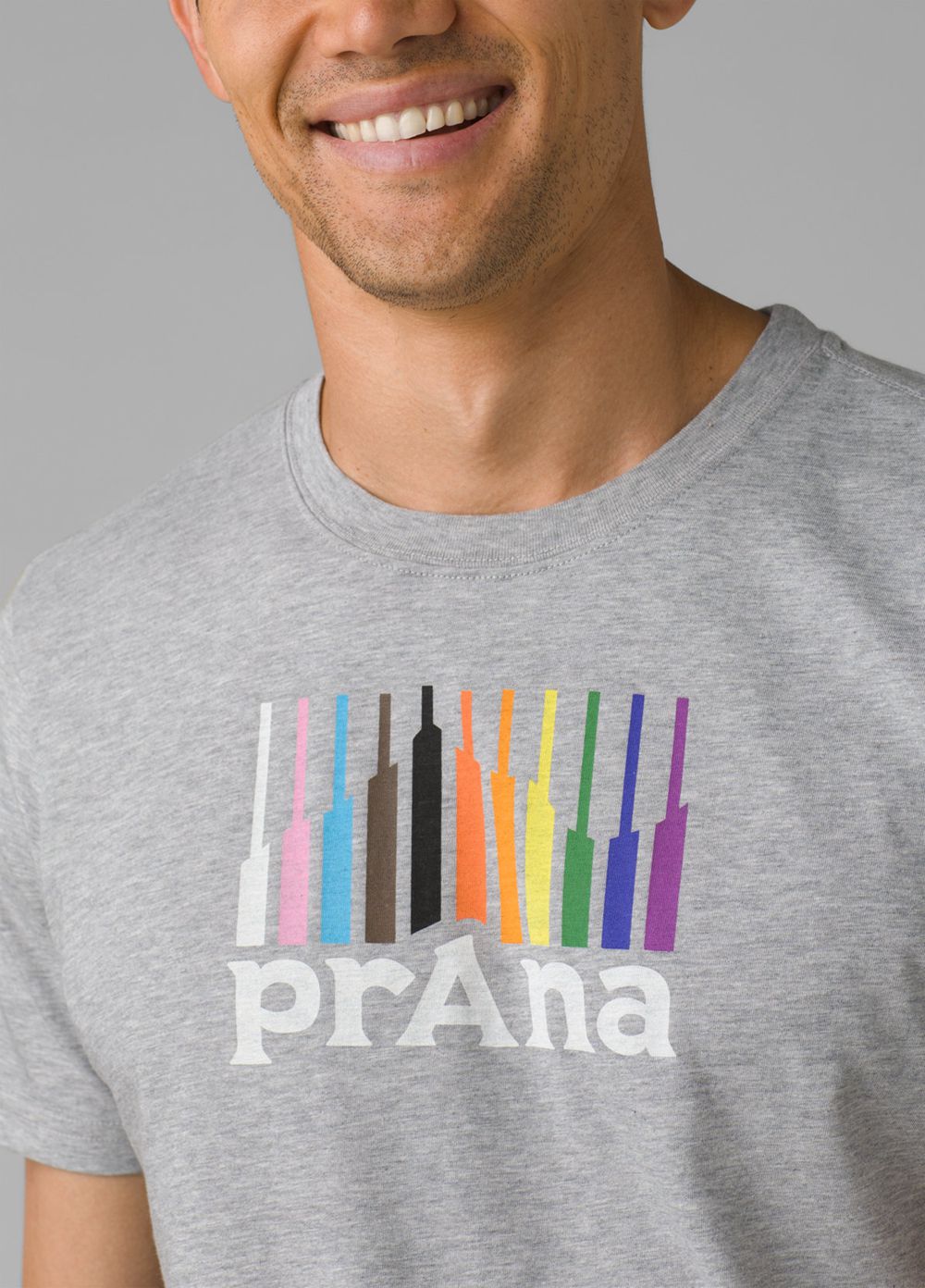 T Chemises PrAna Pride Mountain Corta Sleeve Tee Grise Homme | BAJ-09422234