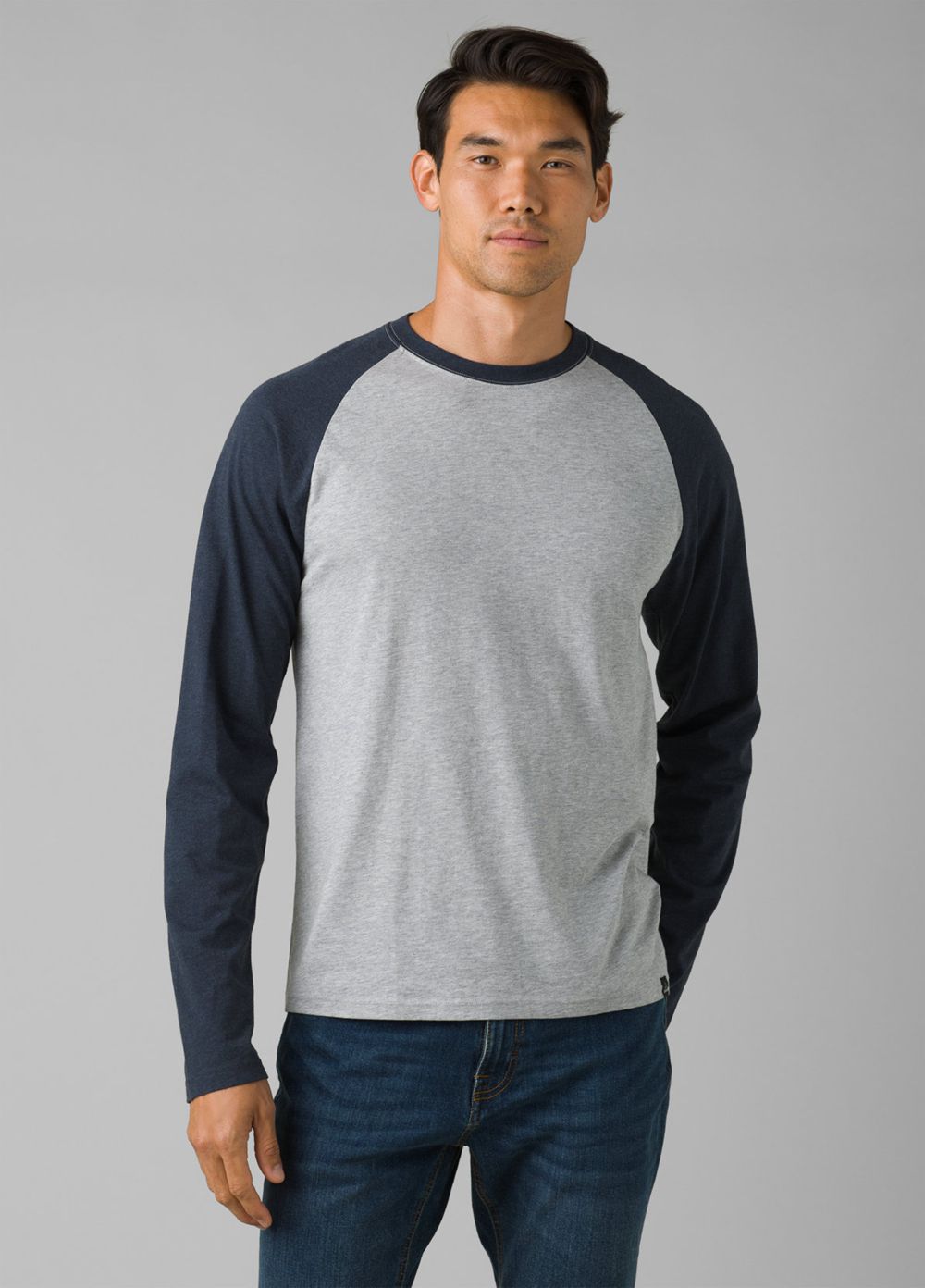 T Chemises PrAna Baseball Raglan Grise Homme | WMP-39068570